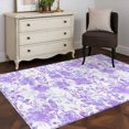 thumbnail image 4 of Non-Slip Rug Pad Rugs Watercolor Purple Flowers Botanical Rectangle Area Rugs 3x5Ft Soft Carpet Pads for Living Room Kids Room, Abstract Floral Painting Art, 4 of 9