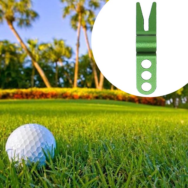 Multiusos Golf Tool Marcador de bolas Putting Green Fork Ayudas de Sharpla Horquilla de reparación Golf Divot