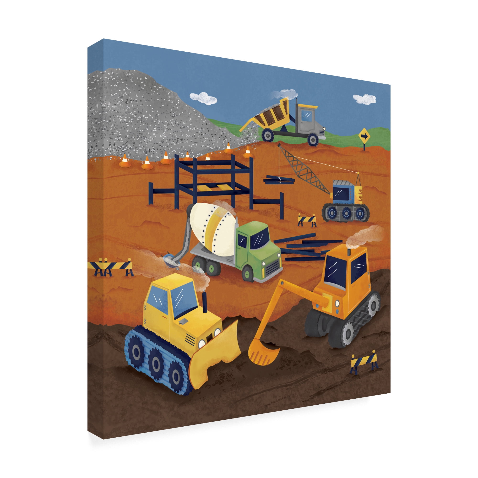 Trademark Fine Art 'Construction 1' Canvas Art by Holli Conger