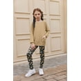 thumbnail image 4 of Arshiner Girls Floral Print Clothing Sets Long Sleeve Casual Set with Pants for School Holiday or Play 6-14Y, 4 of 5