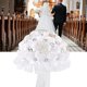 thumbnail image 1 of Ramo de boda Ramo de mano de boda nupcial de cristal con flores artificiales falsas (blanco), 1 of 5