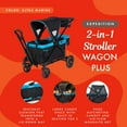 thumbnail image 6 of Baby Trend Expedition 2-in-1 Stroller Wagon Plus, Ultra Marine Blue, 6 of 14