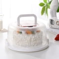 thumbnail image 3 of Contenant à Cupcakes Rond en Plastique Portable Support de Dessert Gâteau Boîte de Rangement pour Gâteau Support de Dessert Boîte à Gâteau Demi-Transparente, 3 of 8
