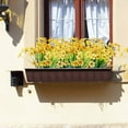 thumbnail image 5 of Deago 12 Bundles Artificial Violet Flowers Outdoor UV Resistant Shrubs Fake Flowers No Fade Plastic Plants Garden Porch Window Box Decorating (Yellow), 5 of 10