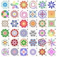 thumbnail image 4 of TureClos Mandala Stencils Template Set Dot Painting Hollow Stencil for Rock Stone Wall DIY Drawing Art Projects 36Pcs, 4 of 9