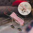 thumbnail image 1 of Cochecito de bebé en miniatura para casa de muñecas, carrito de empuje pequeño, muebles realistas para niños, cochecito de bebé de simulación parapara, 1 of 9