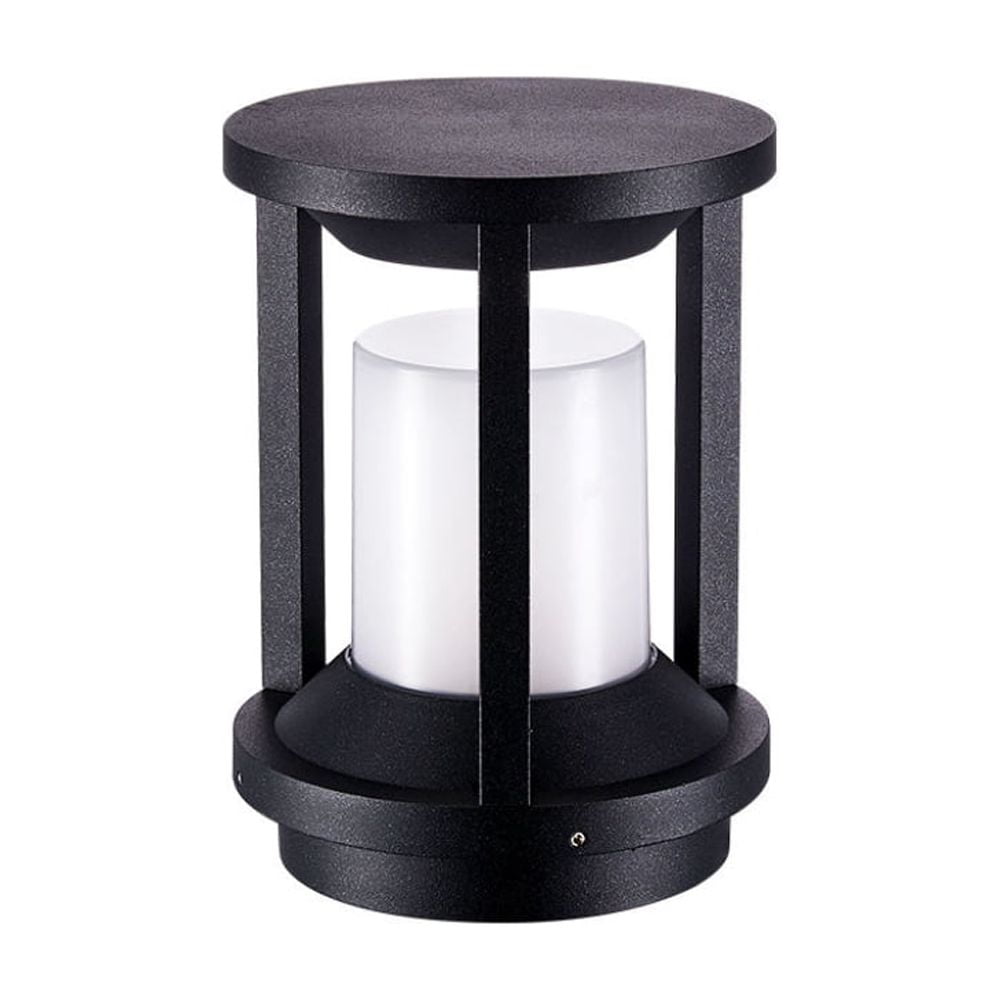 2pcs Lamp Posts ,Black Aluminum Body IP65 Waterproof Outdoor Gate LED Pillar Light E27 Lamp for Villa Courtyard