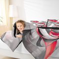 thumbnail image 3 of Homewish 3D Spiral Print Twin Comforter Sets,Modern Aesthetic Bedding Set,Red,Black Reversible,2-Piece,1 Comforter and 1 Pillowcase, 3 of 7
