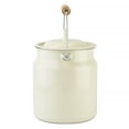thumbnail image 3 of Novomoskovsjka Posuda Vintage Style Ivory Enamel Milk Can with Lid 3.5 Qt (3.3 L) Enameled Steel Milk Canister Kitchen Milk Keeper Milk Bucket Milk Container, 3 of 14