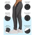 thumbnail image 3 of PURE CHAMP 3 Pack Men's Sweatpants with Zipper Pockets Lightweight Mesh Joggers, 3 of 5