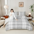 thumbnail image 4 of Manfei Abstract Checkered 3-Piece Full Size Comforter Sets for Boys Girls,Geometric Stripes Plaid Bedding Comforter Set,Retro Vintage Style Lightweight Bedding Sets,Microfiber Bedroom Decor, 4 of 8
