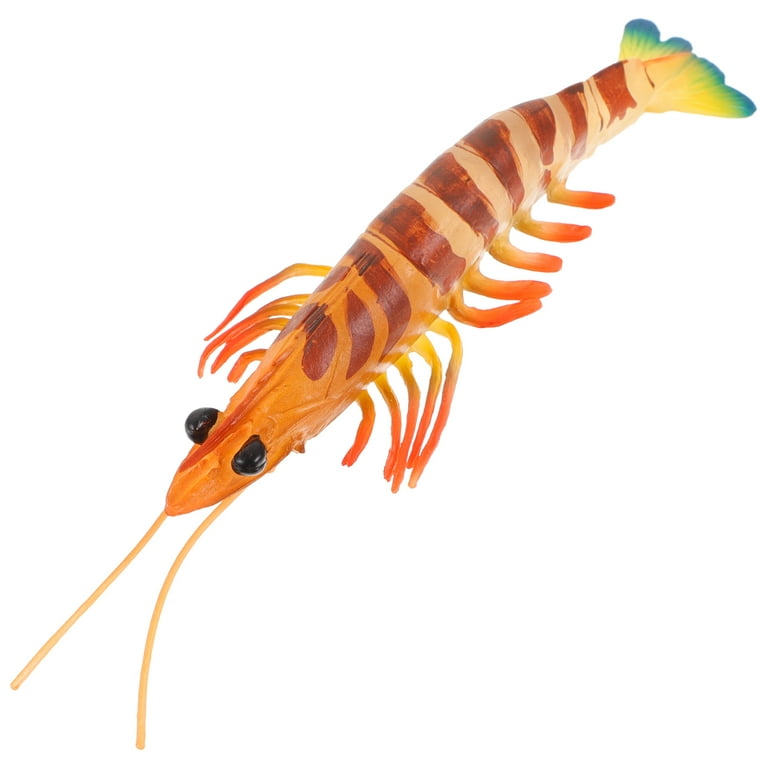 Kisangel Fake Shrimp Models - 9pcs Realistic Artificial Red Prawns For Display & Photography Props