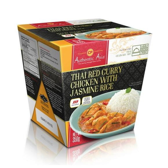 Authentic Asia Thai Red Curry Chicken with Jasmine Rice, 350 g
