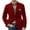 Red, variant on CharmCyan Men's Corduroy Blazer with USA Letter Print and Star Pattern Single Breasted Casual Jacket for Everyday Wear Black L
