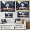 thumbnail image 4 of Designart "Celestial Portal Surreal Galaxy Landscape IV" Landscapes Framed Wall Art - Traditional Blue Surrealism Landscape Living Room Framed Canvas Art, 4 of 6
