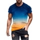 thumbnail image 1 of Mens Casual Pantalones Cortos Raya Impresión Suéter Fitness Deportes Camiseta, Poliéster Cuello Redondo Blusa para Al Aire Libre, Diario Y Primavera Verano Desgaste, 1 of 5