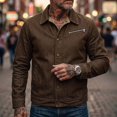 thumbnail image 4 of Miqool Denim Jacket for Men Button Down Long Sleeve Trucker Jean Jacket Casual Workwear Coat with Pockets, 4 of 7