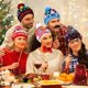 thumbnail image 3 of Gorros de punto con luz LED de Navidad, suéter con purpurina, gorro con patrón de alce de Papá Noel, gorro de lana cálido con estampado de dibujos animados, Otoño e Invierno, 3 of 4
