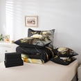 thumbnail image 6 of Manfei Botanical Flower 7pcs Bedding Full Size, Chic Floral Comforter Sets with Sheets, Gold Leaves Bed Set, Lightweight Room Decoration, 6 of 8