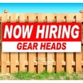 thumbnail image 1 of Now Hiring Gear Heads 13 oz Vinyl Banner With Metal Grommets, 1 of 4