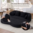 thumbnail image 5 of Timbernest 70" Boneless Couch, Convertible Sofa Bed, Fold Out Sleeper Loveseat, Black, 5 of 11