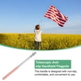 thumbnail image 2 of Uxcell 4-Pack 3.28Ft/1M Telescopic Flag Pole with Clips Pink, 2 of 2