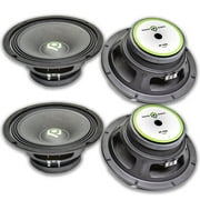 2x Pairs SoundQubed 8 Midrange Speakers 4 Ohm 800W Car Audio Black QP-MR8-S4