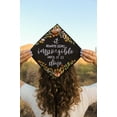 thumbnail image 5 of Embroidered Graduation Cap Topper | Graduation Cap Decoration Topper | Graduation Gift | Embroidery | Flower Cap Topper | Hand painted Cap, 5 of 9