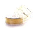 thumbnail image 2 of Ribbon Traditions 1.5" Wired Sheer Organza Ribbon Light Gold 10 Yards, 2 of 4