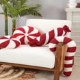 thumbnail image 7 of XIBUFE Christmas Candy Cane Pillow Christmas Throw Pillows Peppermint Pillows Red and White Christmas Decorations Cute Plush Pillow Christmas Decorative Lollipop Pillow for Couch Cushion, 7 of 7