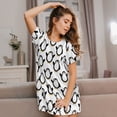 thumbnail image 3 of Disketp Lovely Penguin para Camisón Corto de Manga Corta para Mujeres, Camisón Cómodo con Escote Redondo, Bonito y Confortable, 3 of 6