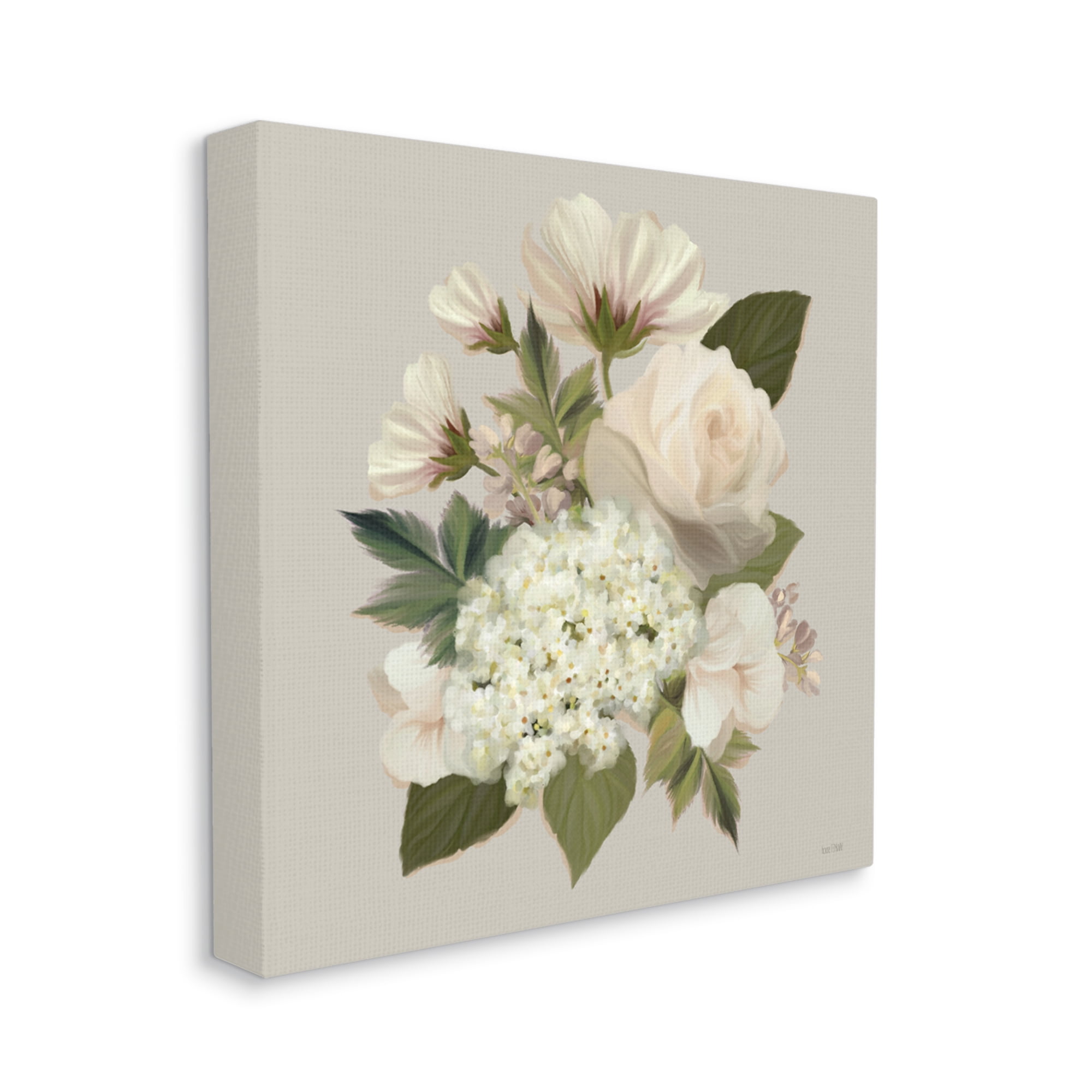 Stupell Industries Delicate Flower Blossom Arrangement Soft Mixed Botanicals Graphic Art Gallery Wrapped Canvas Print Wall Art, Design by House Fenway