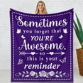 thumbnail image 2 of Get Well Soon Gifts for Women, Chemotherapy Must Haves for Women, Purple Blanket Get Well Gifts for Women, Cancer Comfort Gifts Thinking of You Gifts for Women Men Inspirational Positive Blanket Gift, 2 of 6