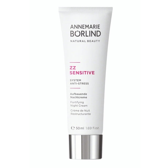 ANNEMARIE BRLIND - Crema de noche fortificante ZZ SENSITIVE - Hidratante facial natural con vitamina C + E y extracto de orquídea dorada para pieles sensibles y dañadas - Paso 4 de 5-1.69 oz.