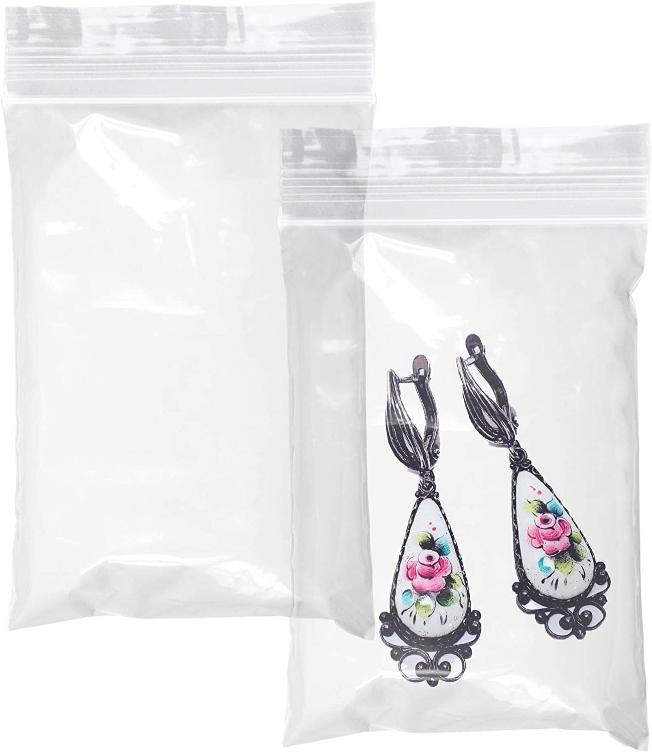 6" x 8" Clear Zip Seal Plastic Bags 2Mil Jewelry Pill Zipper Top Lock Baggies 