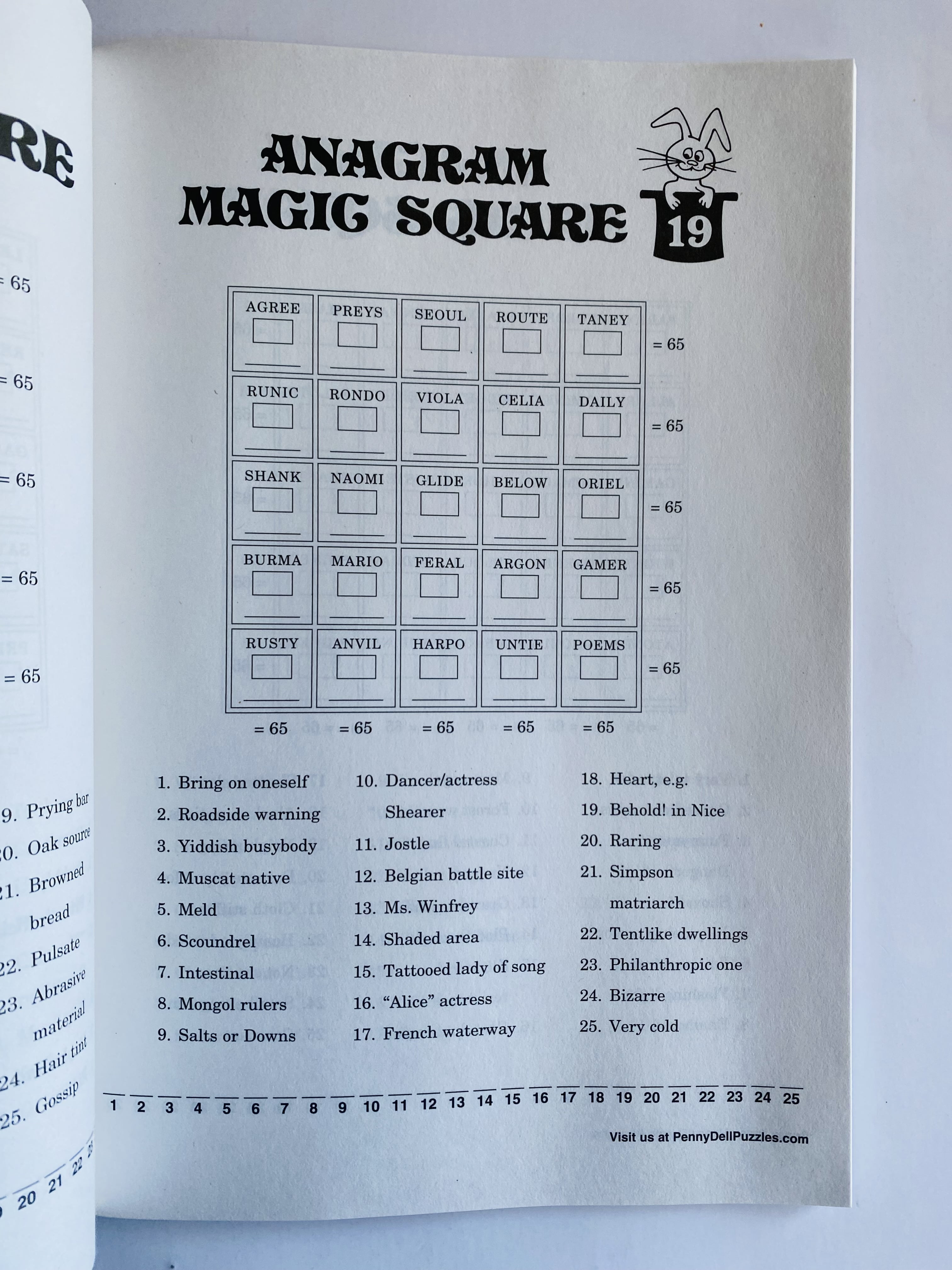Volume numbers 102 and 103 Anagram Magic Squares Puzzles - Break the code