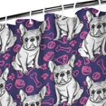 thumbnail image 3 of Purple French Bulldog Shower Curtain 36"x72" ,Bathroom Decorative Shower Curtains Set with 12 Hooks,Modern Waterproof Washable Shower Curtain, 3 of 6