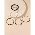 thumbnail image 4 of EOEMY 6Pcs Black And White Beaded Bracelet For Women Crafted Jewelry Stackable-Default, 4 of 4