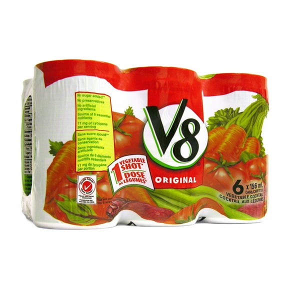 V8 Original Vegetable Cocktail Juice - 6x156ml/5.5 oz