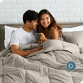 thumbnail image 3 of Bare Home Down Alternative Comforter Set - 3-Pieces - All Seasons - King/Cal King, Khaki, 3 of 8