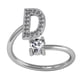 thumbnail image 1 of Jumpingount Anillo abierto con letras mayúsculas, anillos chapados portátiles para interiores y exteriores, joyería ornamental para oficina, Type1 NO1, 1 of 5