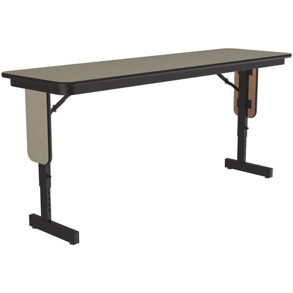 Adjustable Height 3/4 High Pressure Folding Seminar Table Savannah Sand Brown