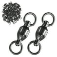 thumbnail image 1 of Uxcell Paquete de 50 giradores de rodamientos de bolas, 6# 1.18In (30mm) conector de línea líder de señuelo para pesca [Negro], 1 of 1