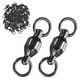 thumbnail image 1 of Uxcell Paquete de 50 giradores de rodamientos de bolas, 6# 1.18In (30mm) conector de línea líder de señuelo para pesca [Negro], 1 of 1
