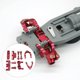 thumbnail image 3 of RC coche CNC mecanizado dirección s para 1: 10 RC orugas camión coche Hobby vehículo DIY modificación piezas de rojo Baoblaze rc nudillos de dirección, 3 of 7