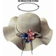 thumbnail image 3 of Beach Hat Women's Sun Hat Flower Straw Hat Outdoor Large Eaves Sun Protection Beach Hat Gardener Sun Hat(Blue,M), 3 of 3