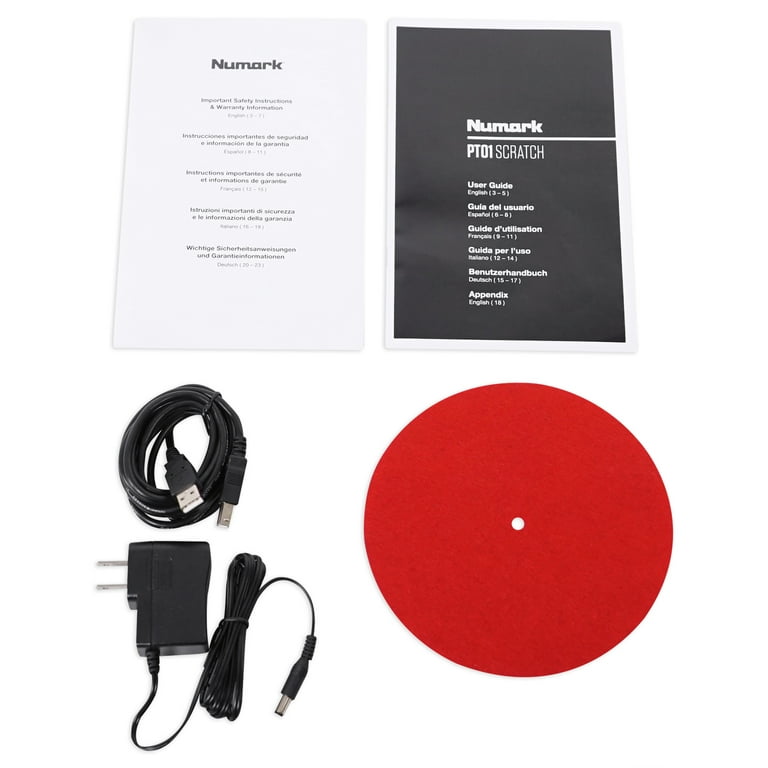 Numark PT01 Scratch DJ Turntable w/ USB/AUX/RCA+Speaker+ Numark PT01 Scratch DJ Turntable w/ USB/AUX/RCA+Speaker+