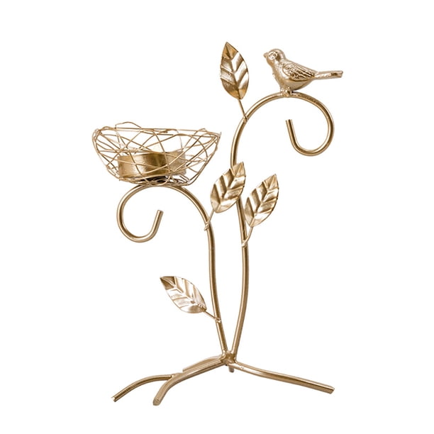 Romántico Candelero Nórdico De Pájaro Y Hoja, Candelabro Decorativo De Pájaro, Mesa De Comedor De Boda Para El Hogar Eigraketly HA025297-02