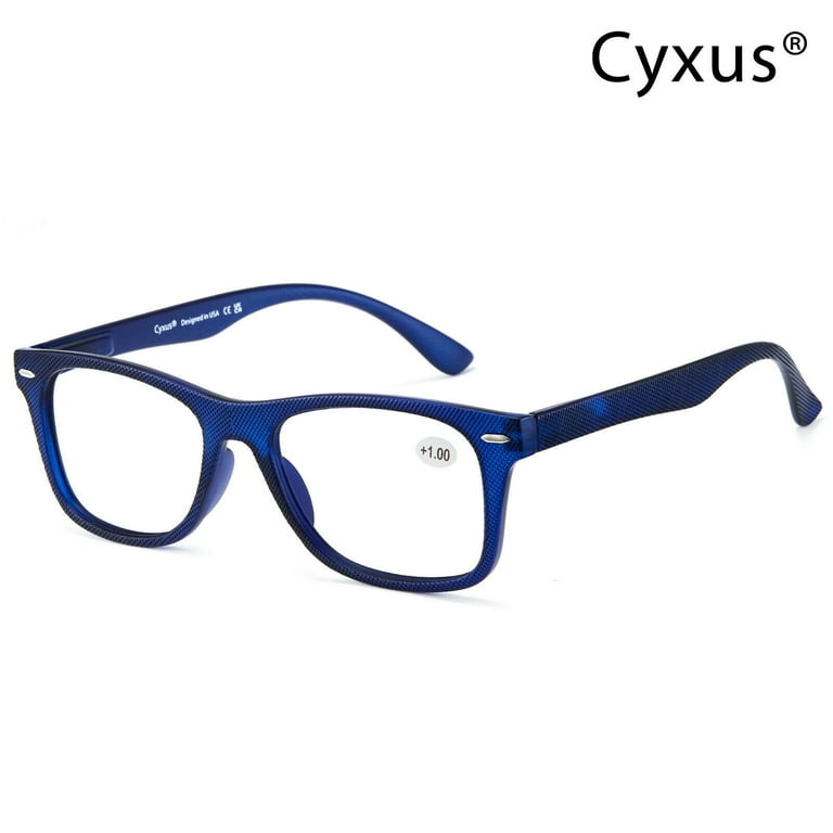 Cyxus Propionic Acid Reading Glasses 1.0 Blue Light Glasses Anti UV Computer Blue Frame Walmart