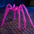 thumbnail image 6 of Joyfy 5 ft Giant Spider Halloween Decorations Outdoor,Poseable Scary Spider Lifelike Hairy Prop for Yard,Haunted House,Tree or Porch Party Decorations,Pink, 6 of 6